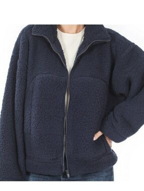 Zenana Outfitters Sherpa Fleece Full Zip Cropped Coat Jacket